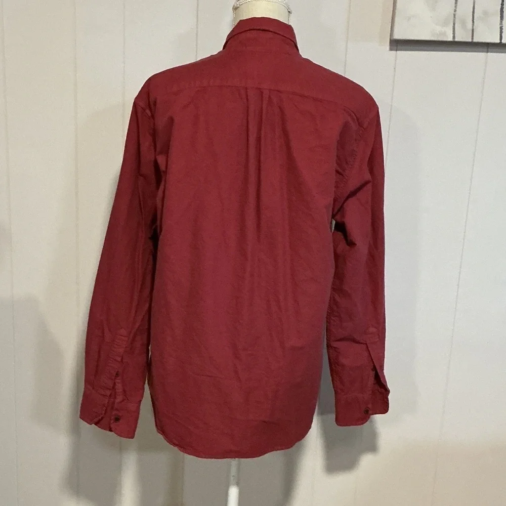 J. Crew Men's Casual Red Button-Down Shirt